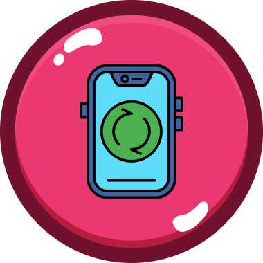 Akıllı telefon simgesinin vektör illüstrasyonu