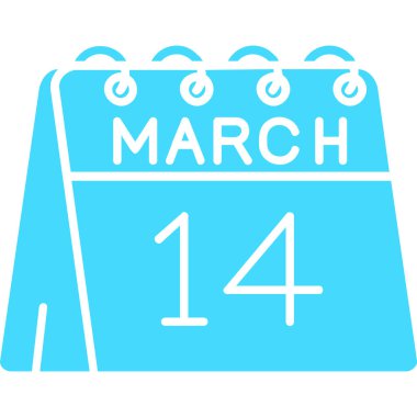 14 Nisan vektör illüstrasyonlu takvim