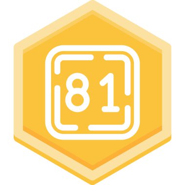 8 numaralı simge vektör.