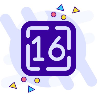 Moda düz renk tarzında bir numaralı simge. vektör illüstrasyonu.