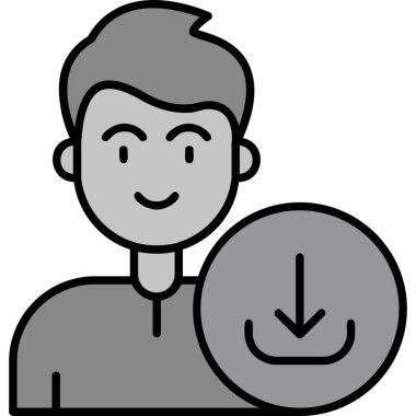 Adamım. Web simgesi basit illüstrasyon