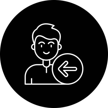 vektör avatar adam simgesi