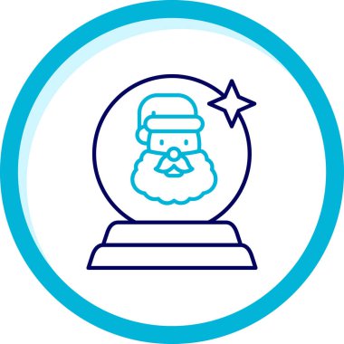 Beyaz arka planda izole edilmiş çizgi Noel Baba şapka ikonu. Noel şapkası, mutlu noeller ve mutlu yıllar. Renkli taslak konsepti. vektör