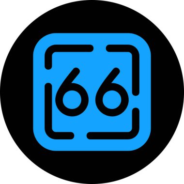 6887 glyph simgesi, 6 dolu ve düz vektör grafikleri.