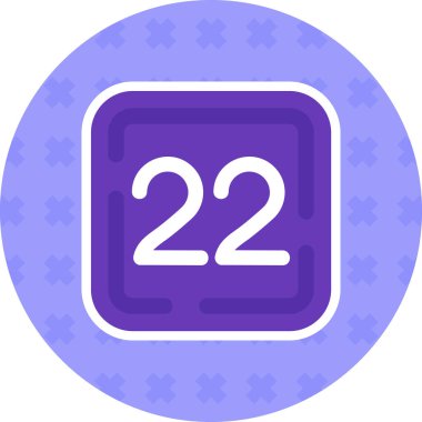 2 numara modern simge, vektör illüstrasyonu