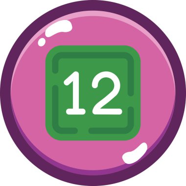 7 numaralı simge, vektör illüstrasyonu