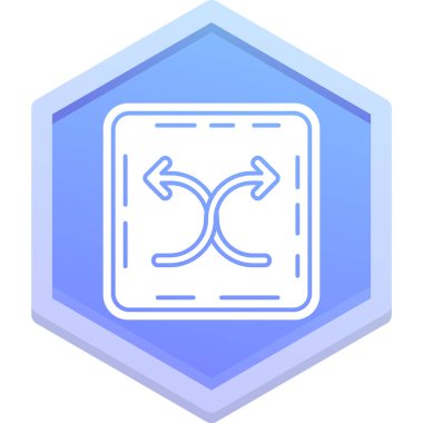 Moda biçimi izole edilmiş arkaplanda altıgen simgesi