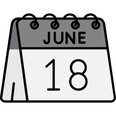 Takvim simgesinin vektör illüstrasyonu