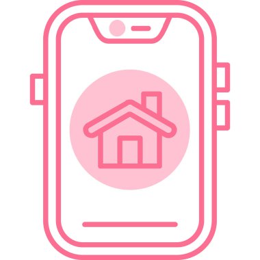 mobil ev simgesi vektör illüstrasyonu