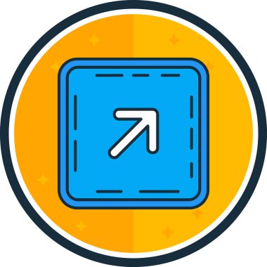 Eğilim biçimi izole edilmiş arkaplanda ok simgesi