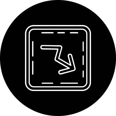 Yol işaretinin vektör illüstrasyonu