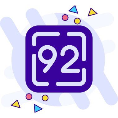 2 numaralı simge, vektör illüstrasyon tasarımı