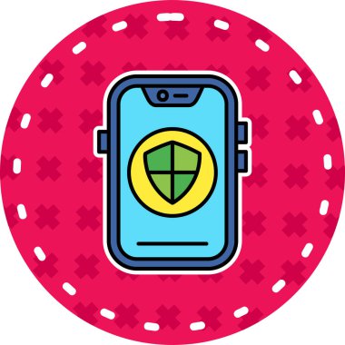 Bir smartphone simge vektör çizim