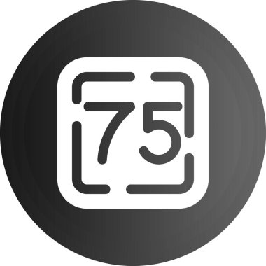 77 nolu metni olan izole edilmiş uzun gölge simgesinin çizimi +