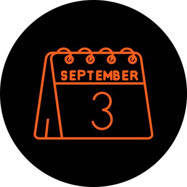 Eylül ikonu modern tarzda izole edilmiş arkaplan