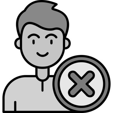 Avatar man simgesi, vektör illüstrasyonu