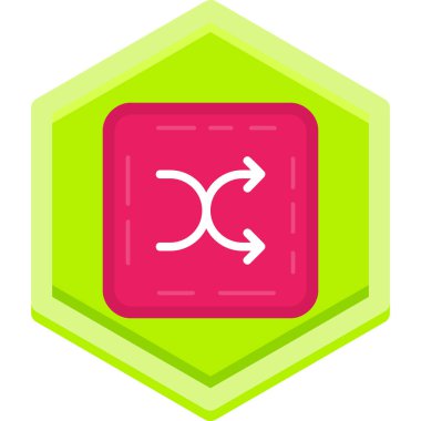 ok yönü altıgen simgesi - taslak biçimi