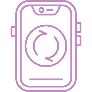 Bir cep telefonu simgesinin vektör illüstrasyonu