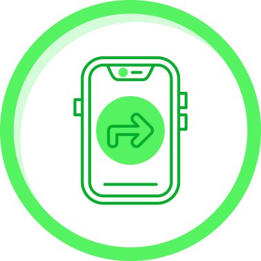 akıllı telefon simgesi. ince daire tasarımı