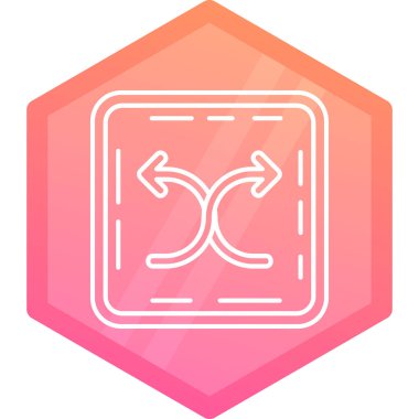 Beyaz arkaplanda izometrik pusula simgesi izole edildi. Navigasyon yön bulma sembolü. Rüzgar gülü işareti. Pembe altıgen düğmesi. vektör illüstrasyonu