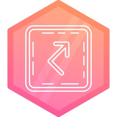 altıgen ok ikonu vektör illüstrasyonu