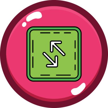 Bir topun çizgi film simgesinin vektör çizimi