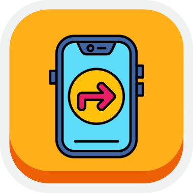 mobil saat simgesi, vektör illüstrasyonu