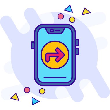 Mobil uygulama. vektör simgesi illüstrasyonu