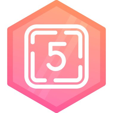 Bir altıgen sayısının vektör çizimi