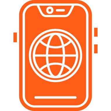 Cep telefonu simgesi, vektör illüstrasyonu