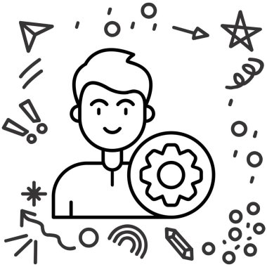 beyaz arkaplanda izole edilmiş sosyal medya simgesi ile kullanıcı arayüzü. yeni internet işaretiyle kullanıcı arayüzü. Renkli taslak konsepti. vektör