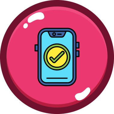 hareket eden smartphone kutsal kişilerin resmi, vektör çizim