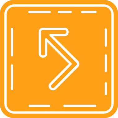 Ok sol vektör simgesi bir çerçeve içinde