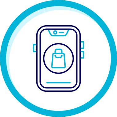 Moda tasarımı izole edilmiş arkaplanda akıllı telefon simgesi