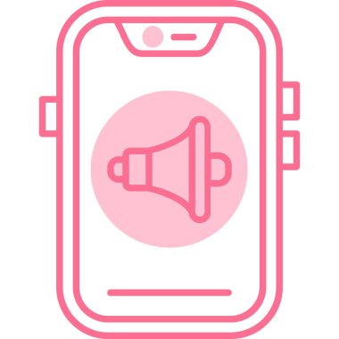 Bir telefon simgesinin vektör illüstrasyonu