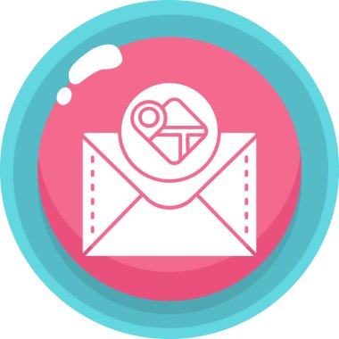 zarf e- posta simgesi vektör illüstrasyonu