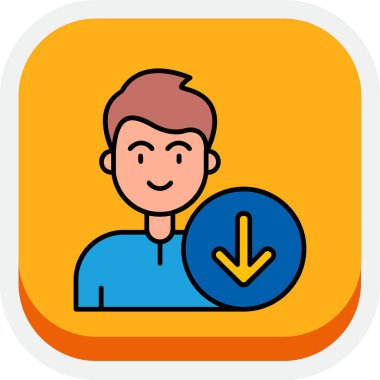 Ok işareti simgesi olan adam