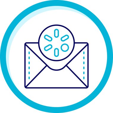 Zarf posta simgesi. Web için posta vektör sembolünün özet çizimi