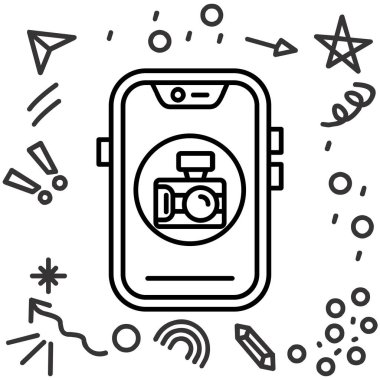 mobil kamera vektör simgesi tasarımı