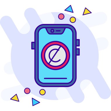 akıllı telefon simgesi, vektör illüstrasyonu