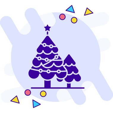 yıldız simgesi ile noel ağacı