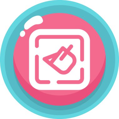 Fırça Web simgesini boya basit illüstrasyon