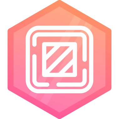 Moda biçimi izole edilmiş arkaplanda altıgen simgesi