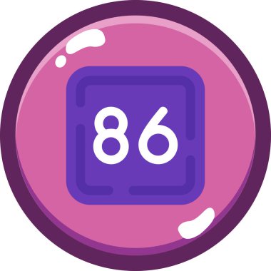 Mor ve beyaz dairenin vektör çizimi