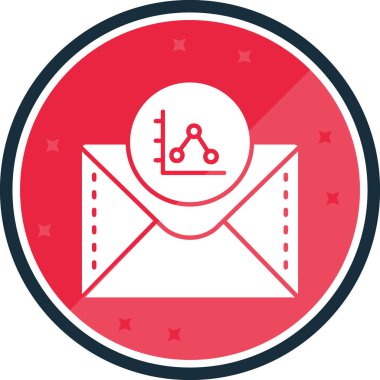 Eğilim biçimi izole edilmiş arkaplanda e- posta pazarlama simgesi