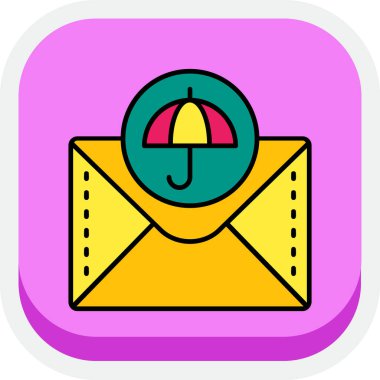 zarf simgesi vektör illüstrasyonu