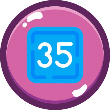 35 modern vektör simgesi, illüstrasyon, arkaplanda imza.