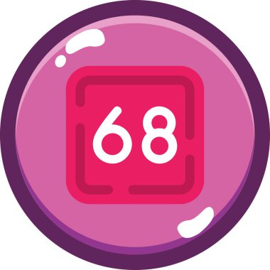 Beyaz arkaplanda 6 numaralı simge, vektör illüstrasyon tasarımı