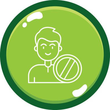 Yeşil ve sarı ikonun vektör illüstrasyonu