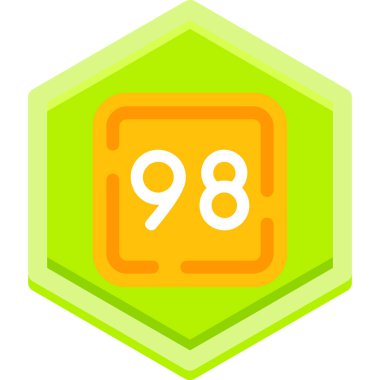 Yeşil ve turuncu simgenin vektör illüstrasyonu